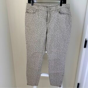 Loft Modern Skinny Ankle Zip Jeans in Animal Print SZ 31/12
